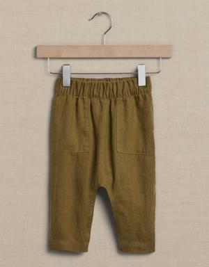 Linen Pant for Baby + Toddler green