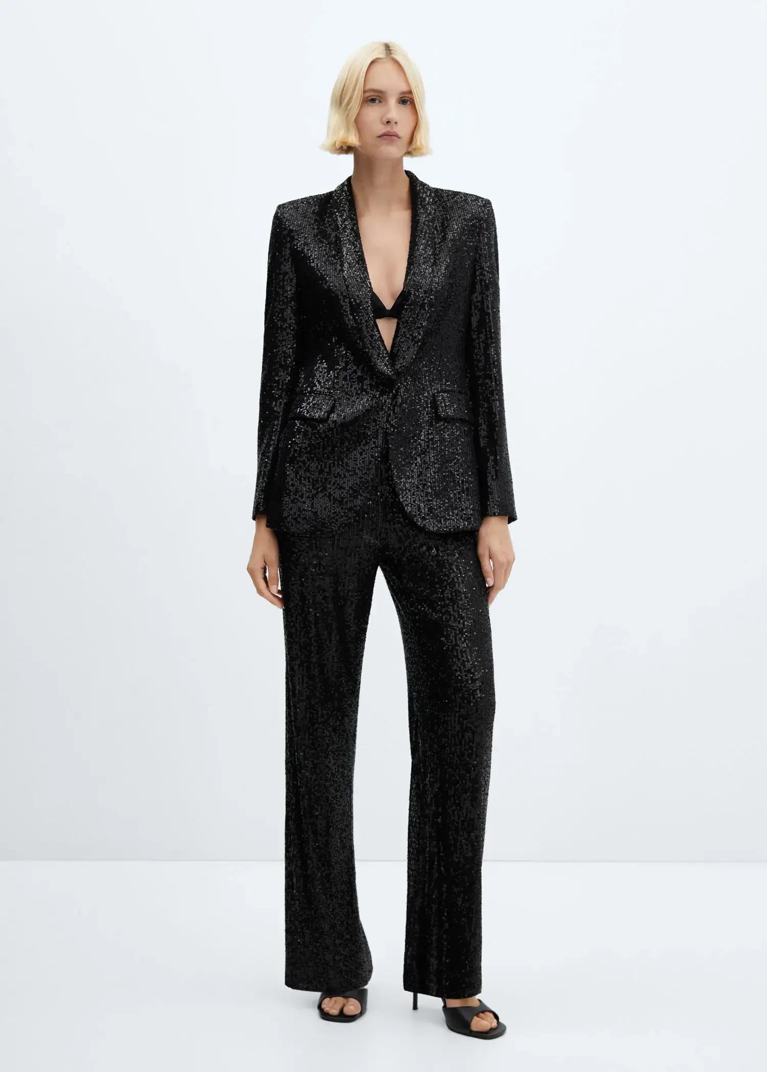 Mango Sequined suit trousers. 3