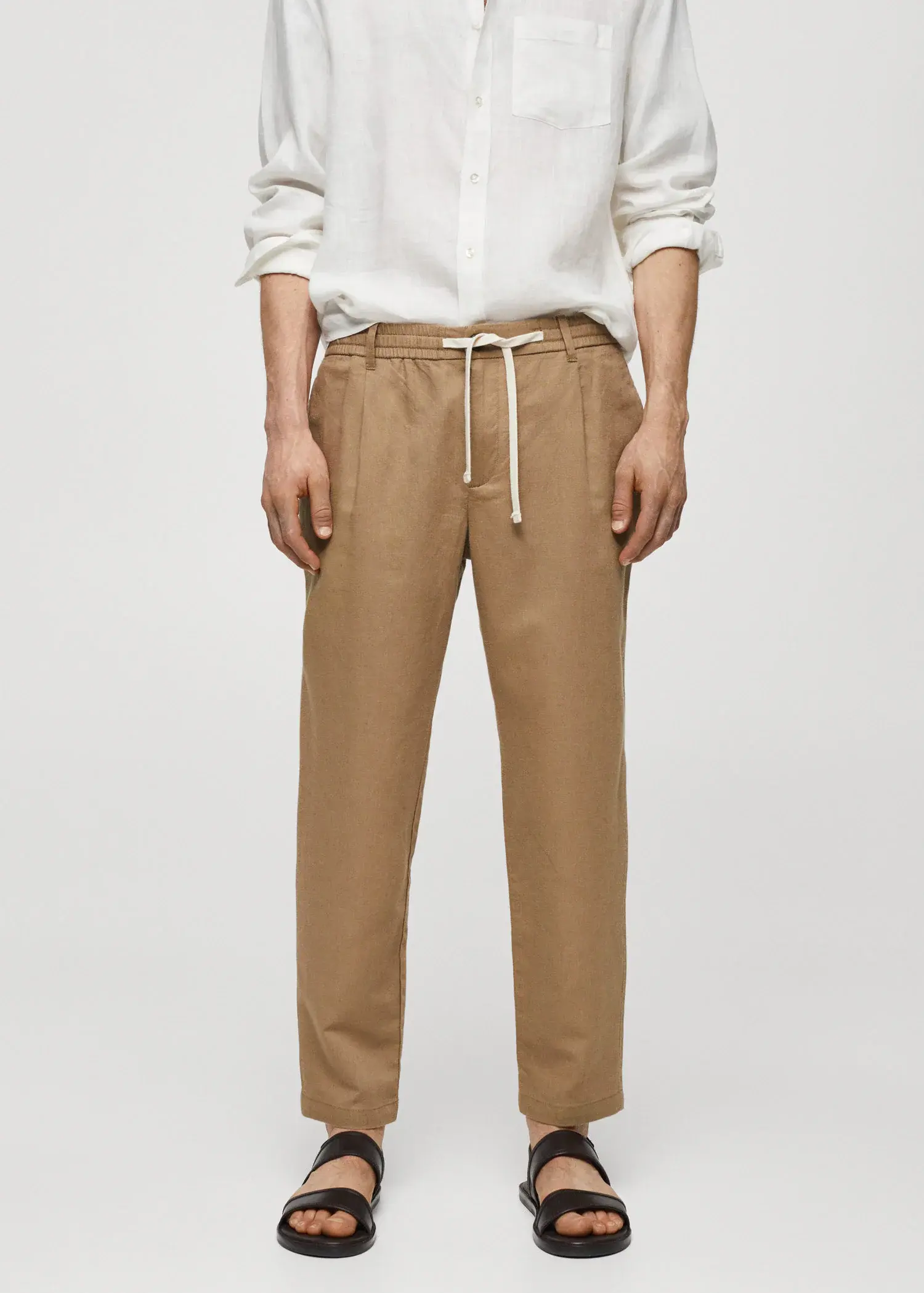 Mango Slim-fit trousers with drawstring . 2