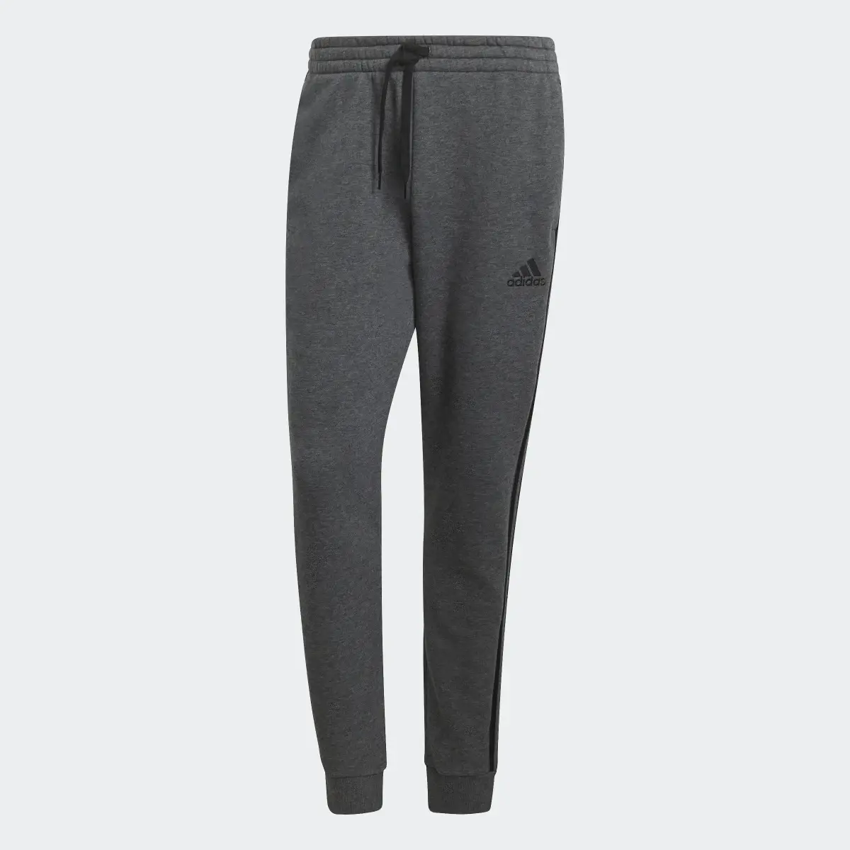 Adidas Essentials Fleece Tapered Cuff 3-Streifen Hose. 1