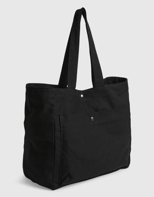 Linen-Cotton Tote Bag black