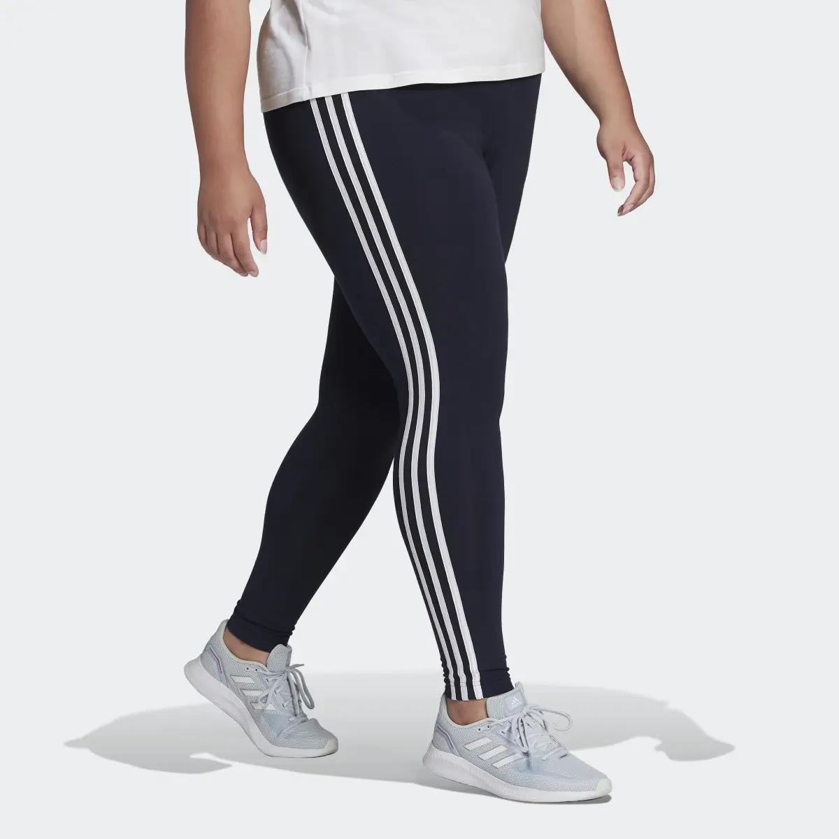 Adidas Essentials 3-Stripes Leggings (Plus Size). 3
