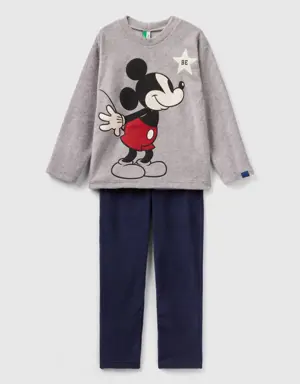 pyjamas with mickey mouse fleece