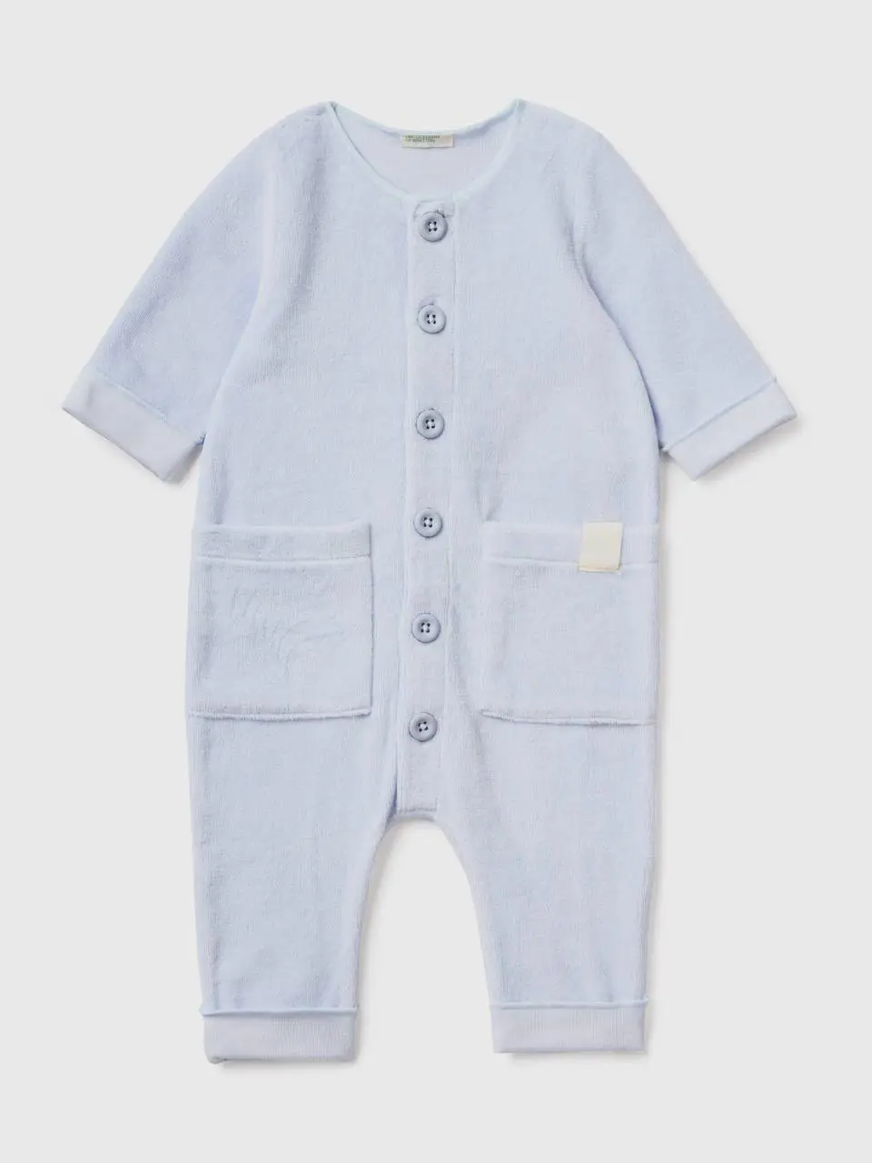 Benetton onesie in chenille with pockets. 1