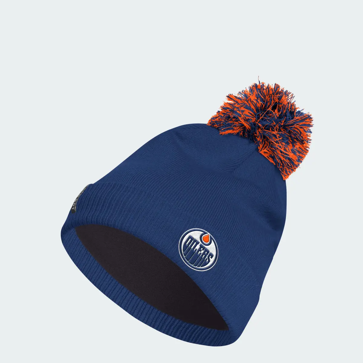 Adidas Oilers Cuffed Knit Beanie. 1