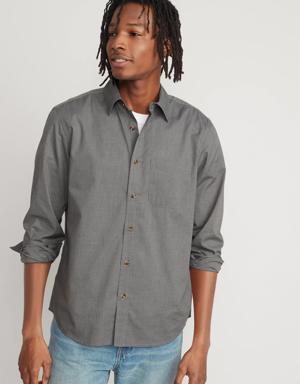 Regular Fit Built-In Flex Everyday Poplin Shirt for Men gray