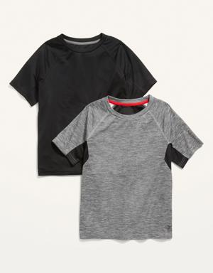 Go-Dry Mesh Performance T-Shirt 2-Pack for Boys black