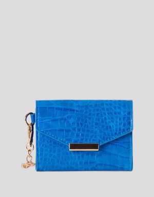 Kadın Mavi Cüzdanlı Mini Çanta