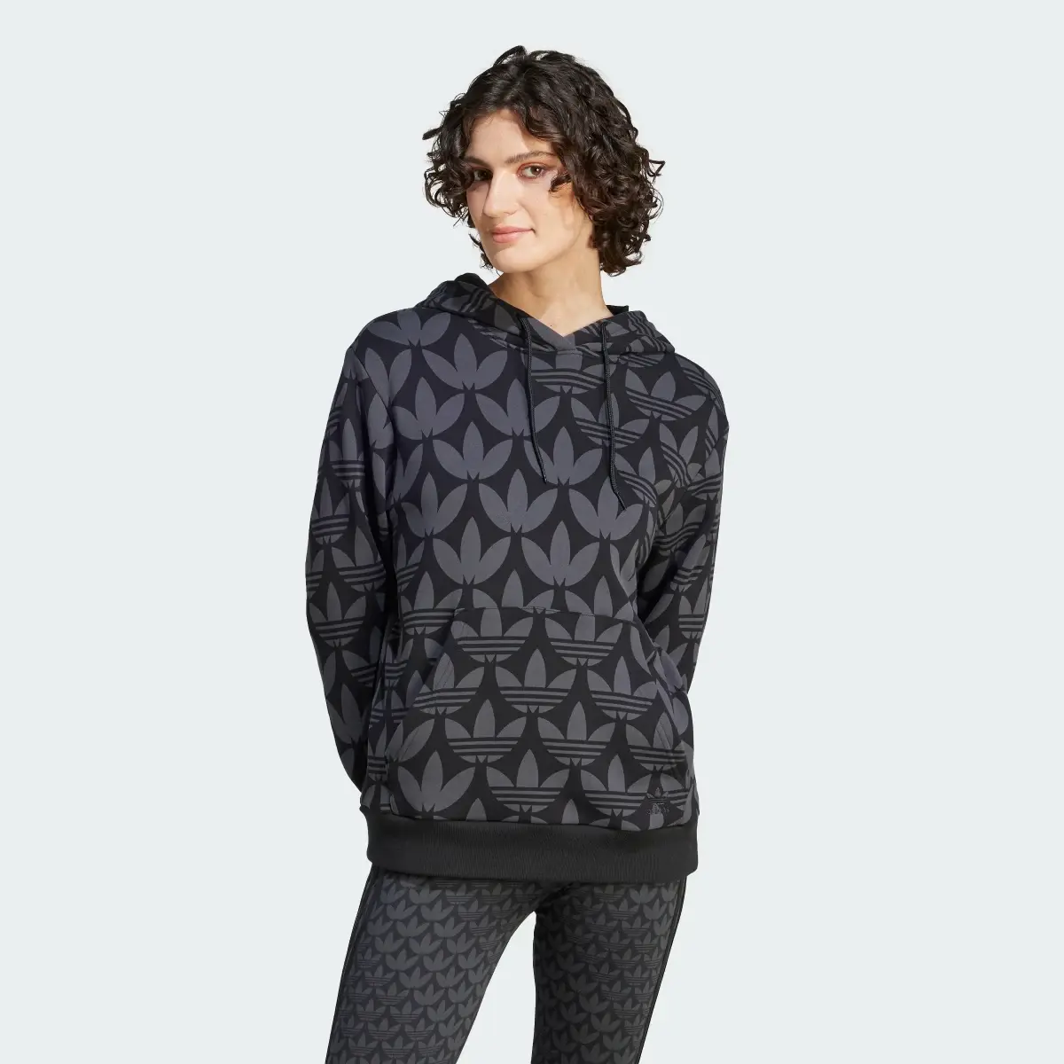 Adidas Trefoil Monogram Hoodie. 2