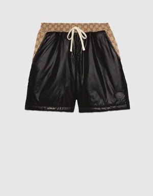 Nylon and GG canvas shorts