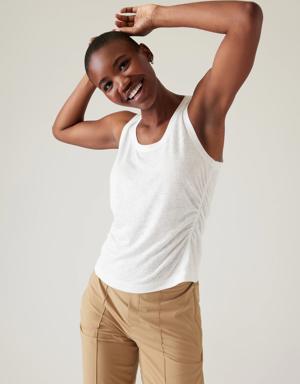 Breezy Ruched Tank white