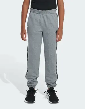 Elastic Waistband Essential 3-Stripes Fleece Joggers