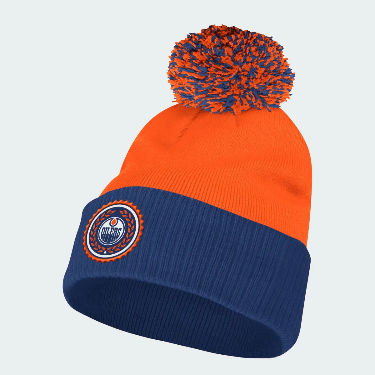 Adidas Oilers Cuffed Beanie. 1