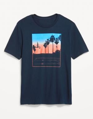 Old Navy Soft-Washed Graphic T-Shirt for Men blue