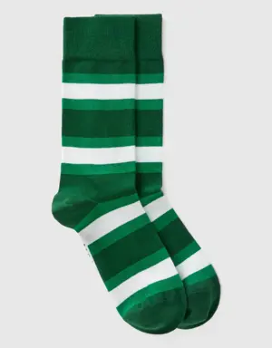 green striped socks