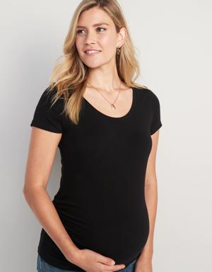 Maternity Scoop-Neck T-Shirt black