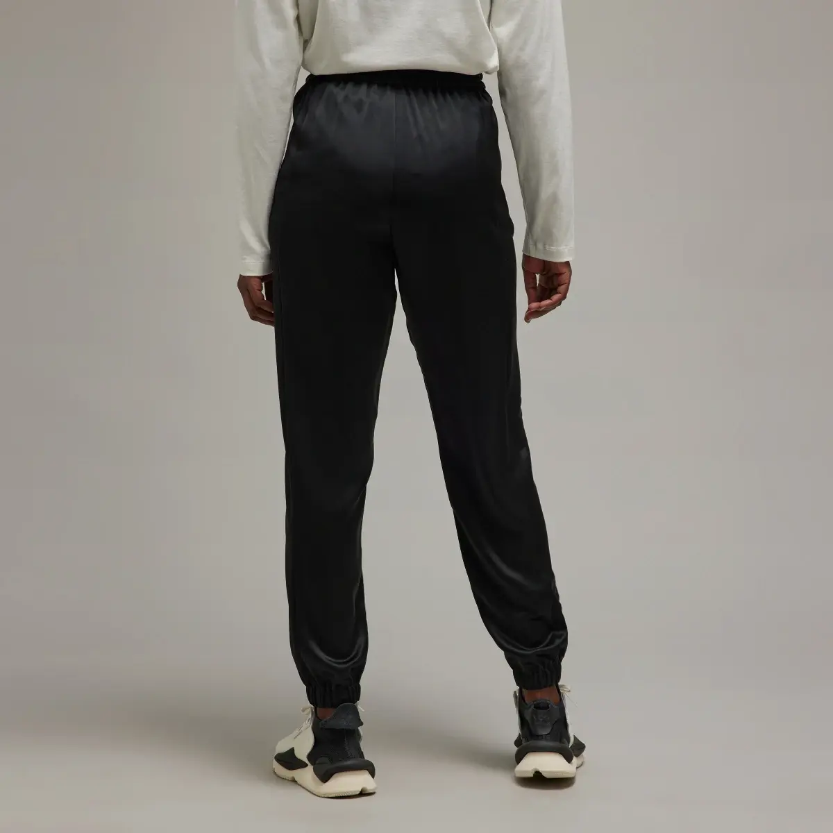 Adidas Y-3 Tech Silk 3-Stripes Cuffed Tracksuit Bottoms. 3