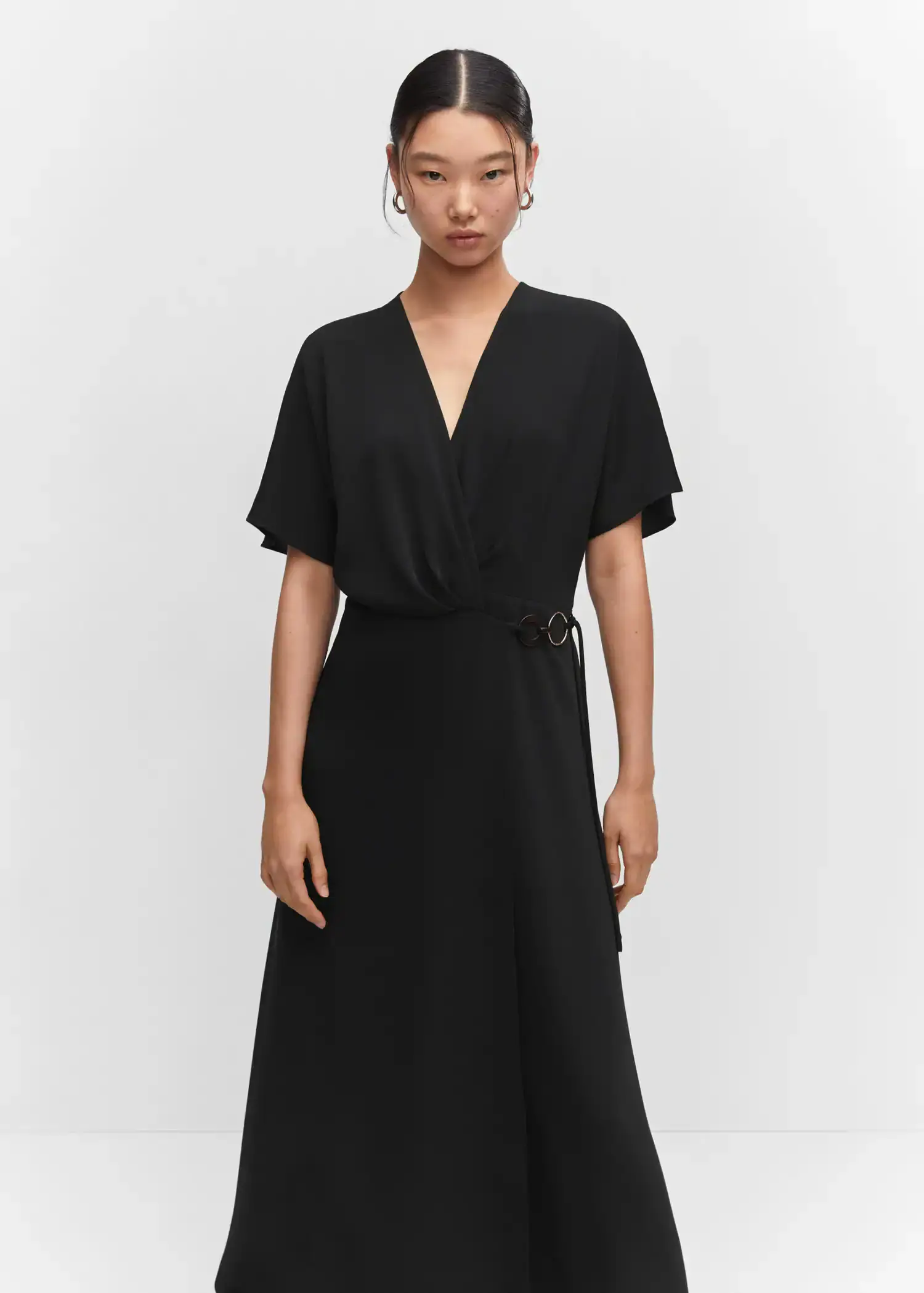 Mango Wrap dress with hoop detail. 1