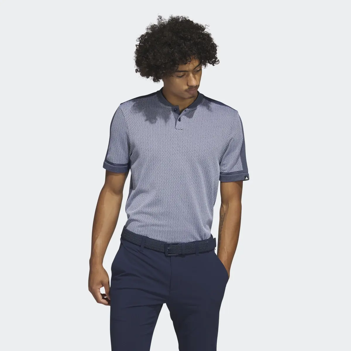 Adidas Ultimate365 Tour Textured PRIMEKNIT Golf Polo Shirt. 2