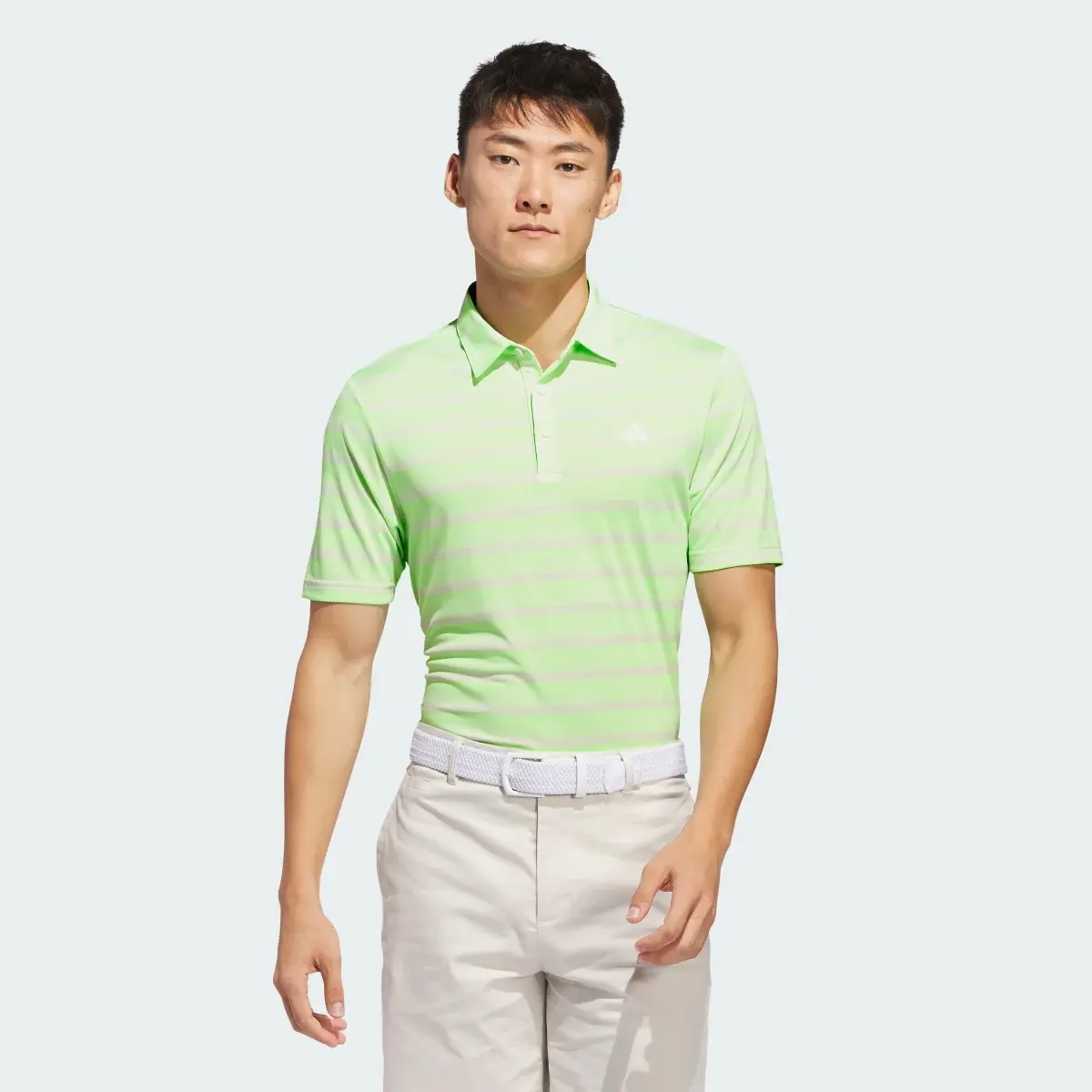 Adidas Two-Color Striped Polo Shirt. 2