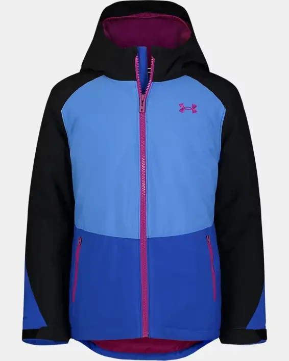 Under Armour Girls' UA Treetop Colorblock Jacket. 1