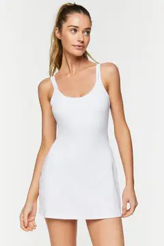 Forever 21 Forever 21 Active Twisted Skort Dress White. 2