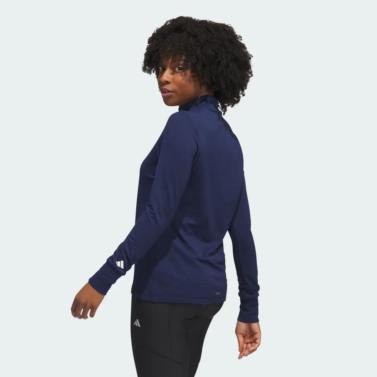 Adidas COLD.RDY Long Sleeve Mock Polo Shirt. 3