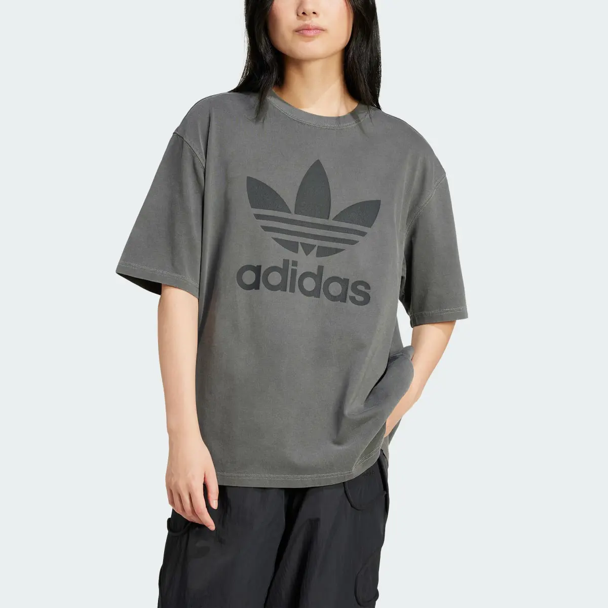 Adidas Washed Trefoil T-Shirt. 1