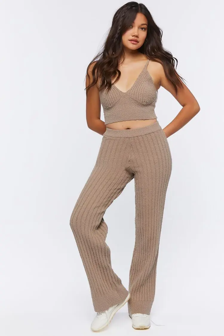 Forever 21 Forever 21 Rib Knit Cami & Pants Set Taupe. 1 Forever 21 Forever 21 Rib Knit Cami & Pants Set Taupe. 1