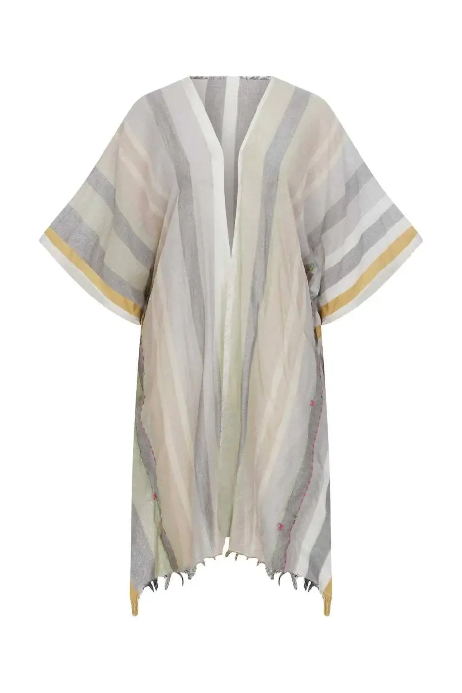 Roman Subtle Striped Kimono - 0 / Original. 1