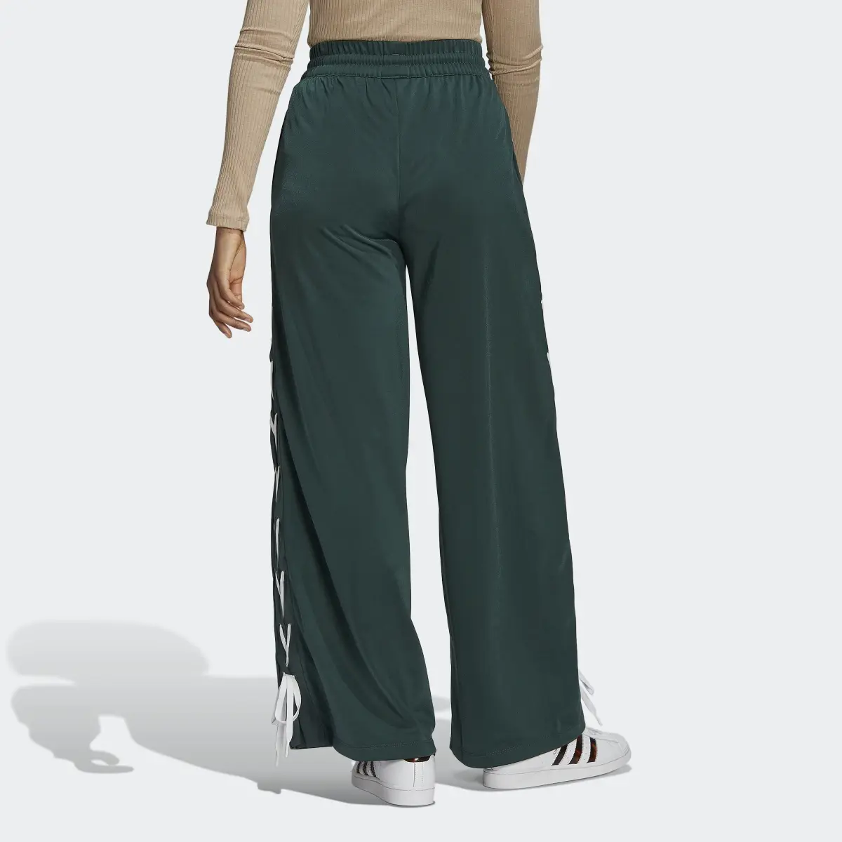 Adidas Always Original Laced Wide Leg Tracksuit Bottoms. 2