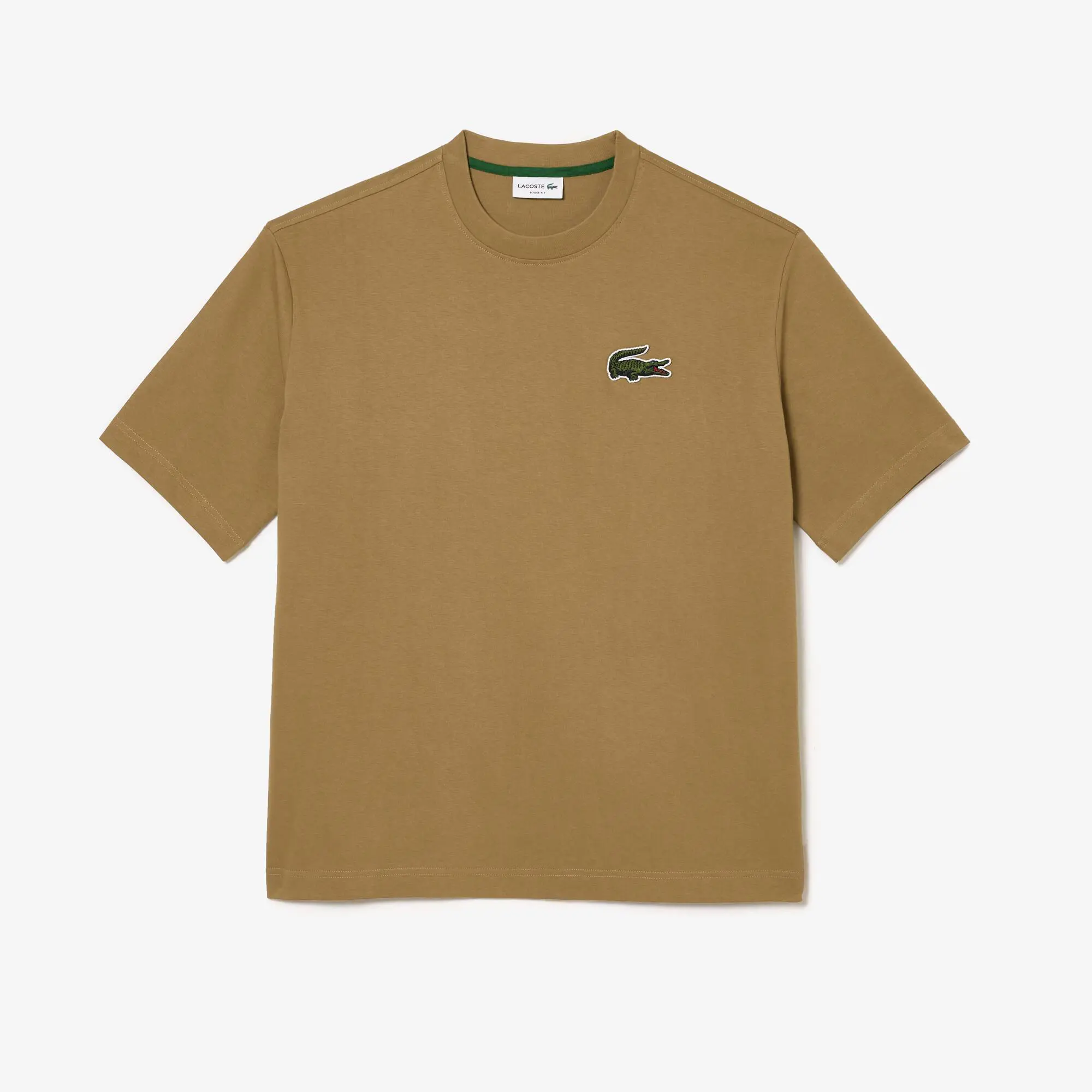 Lacoste T-shirt unisex in cotone biologico loose fit con coccodrillo grande. 2 Lacoste T-shirt unisex in cotone biologico loose fit con coccodrillo grande. 2