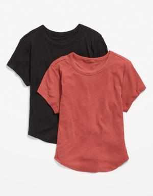 Old Navy UltraLite Rib-Knit Cropped T-Shirt 2-Pack for Women pink