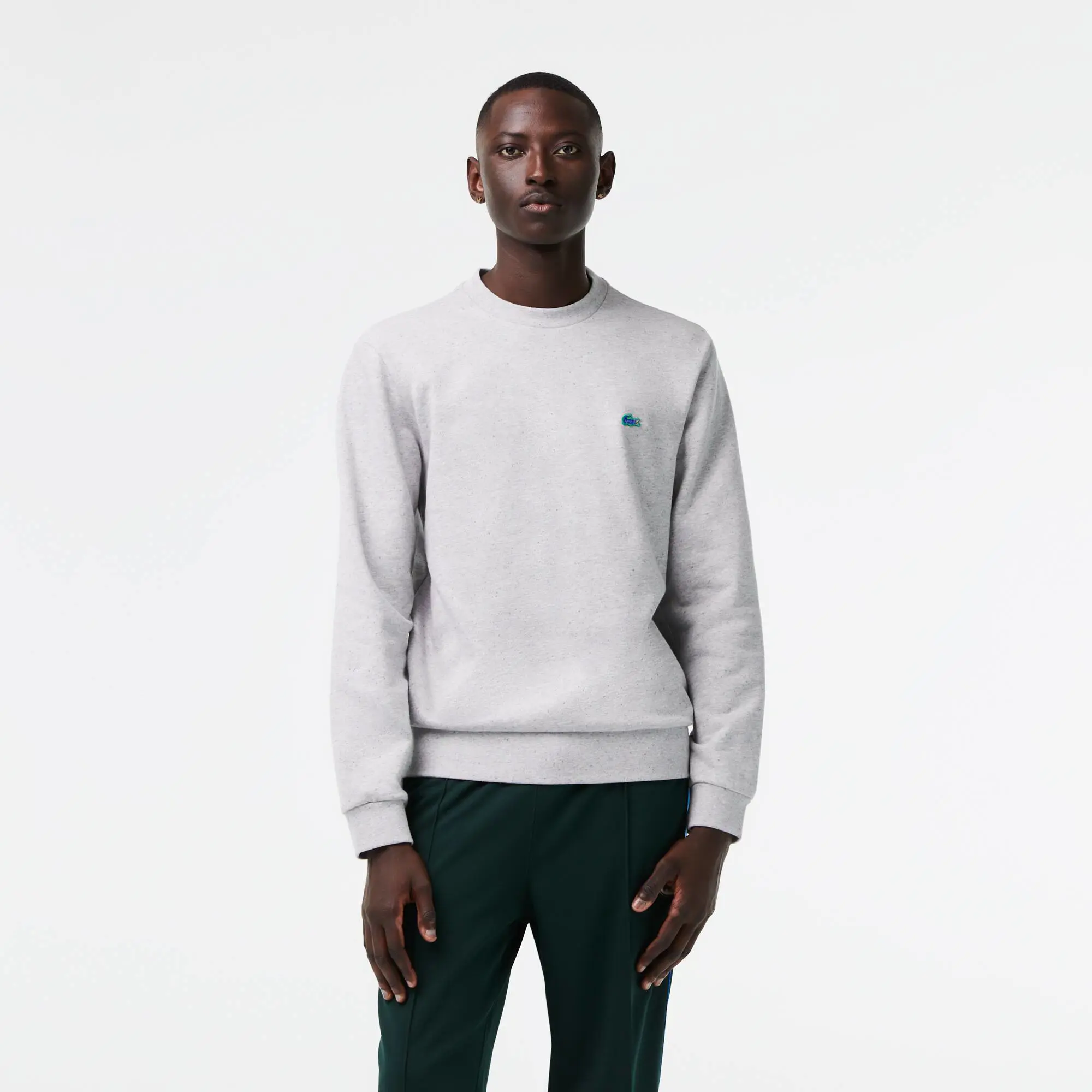 Lacoste Men's Classic Fit Speckled Print Fleece Sweatshirt. 1