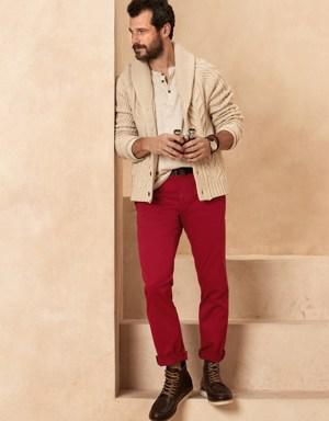 Banana Republic Slim Rapid Movement Chino red