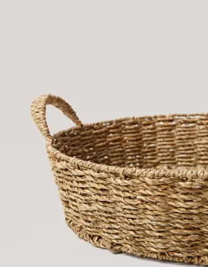 Large round basket with handle