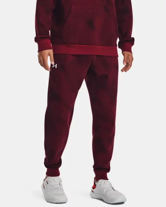 Under Armour Men's UA Rival Fleece Printed Joggers. 1