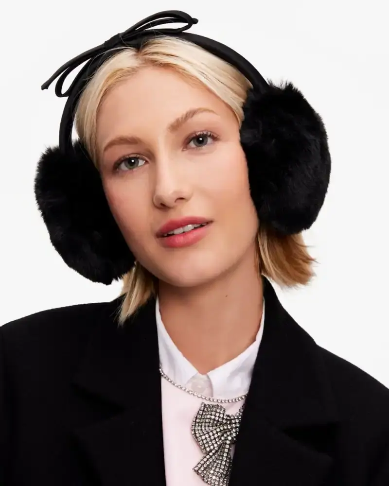 Kate Spade Shoelace Bow Earmuffs. 1