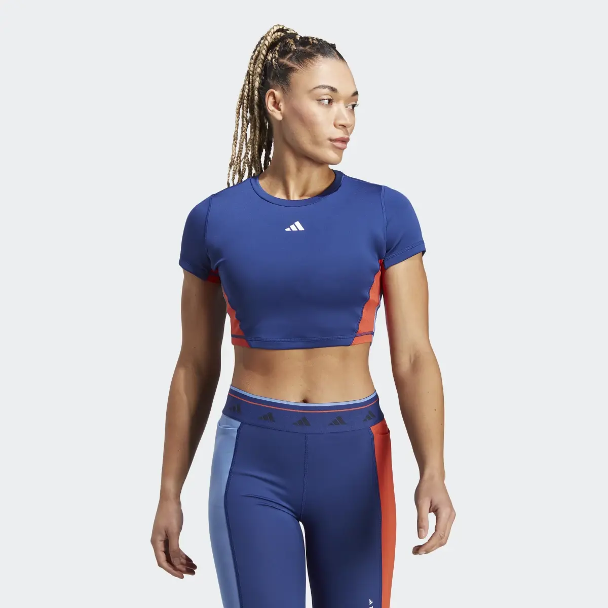 Adidas Training Colorblock Crop-Top. 2