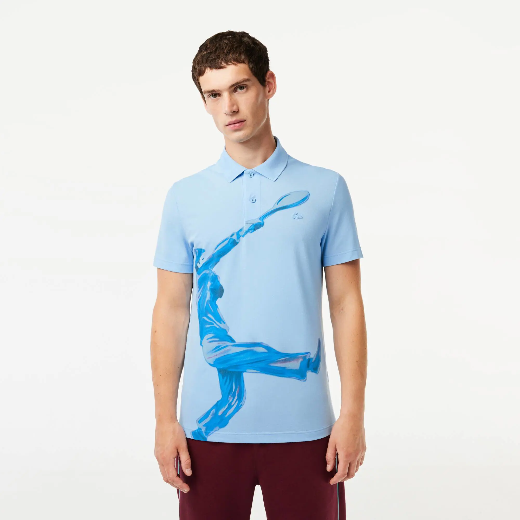 Lacoste Men's Ultralight Printed Lacoste Movement Polo. 1