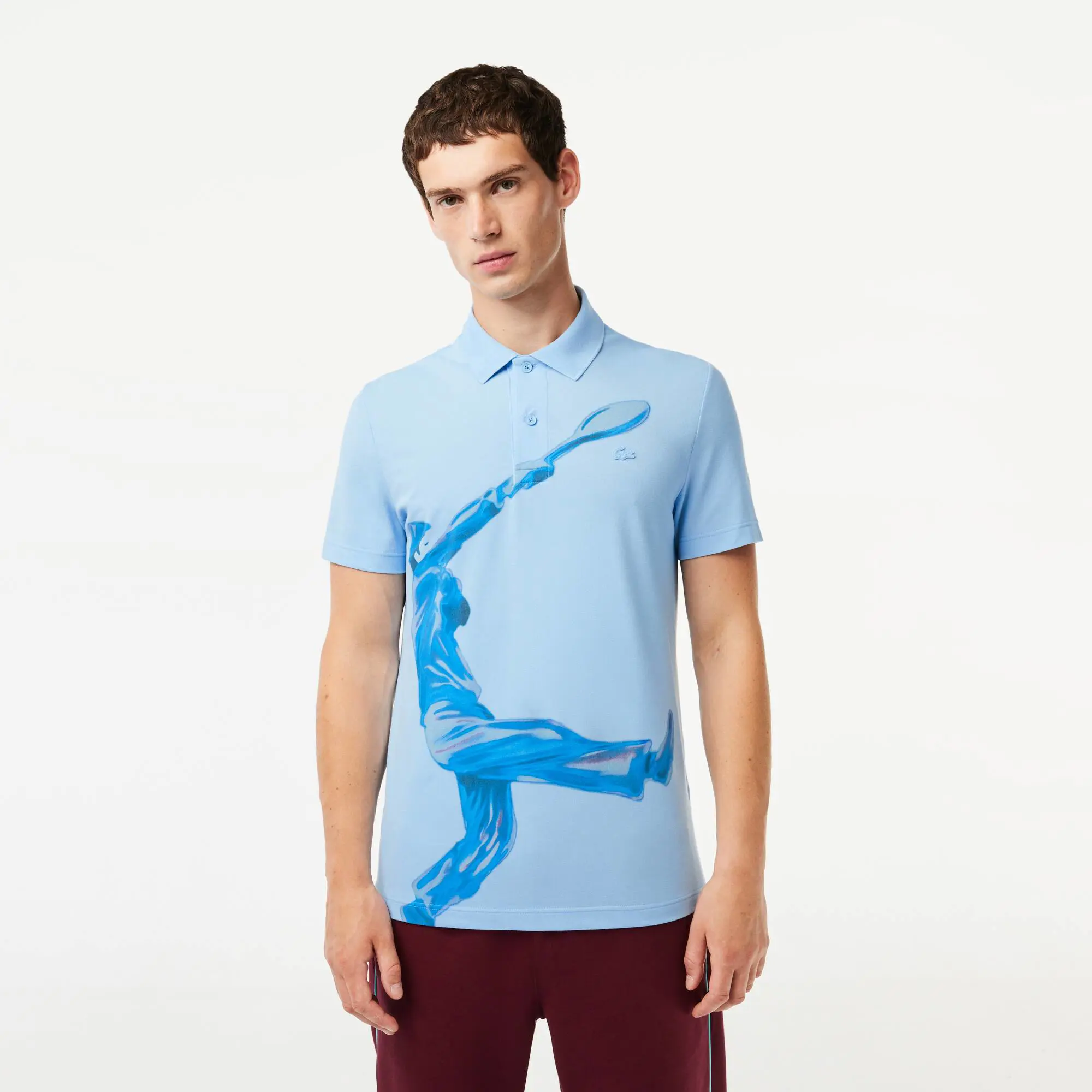 Lacoste Movement Polo Shirt Ultralight Piqué Lacoste Print. 1