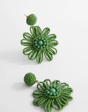 Flower beaded earrings