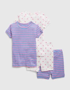 Gap babyGap 100% Organic Cotton PJ Shorts Set (2-Pack) white