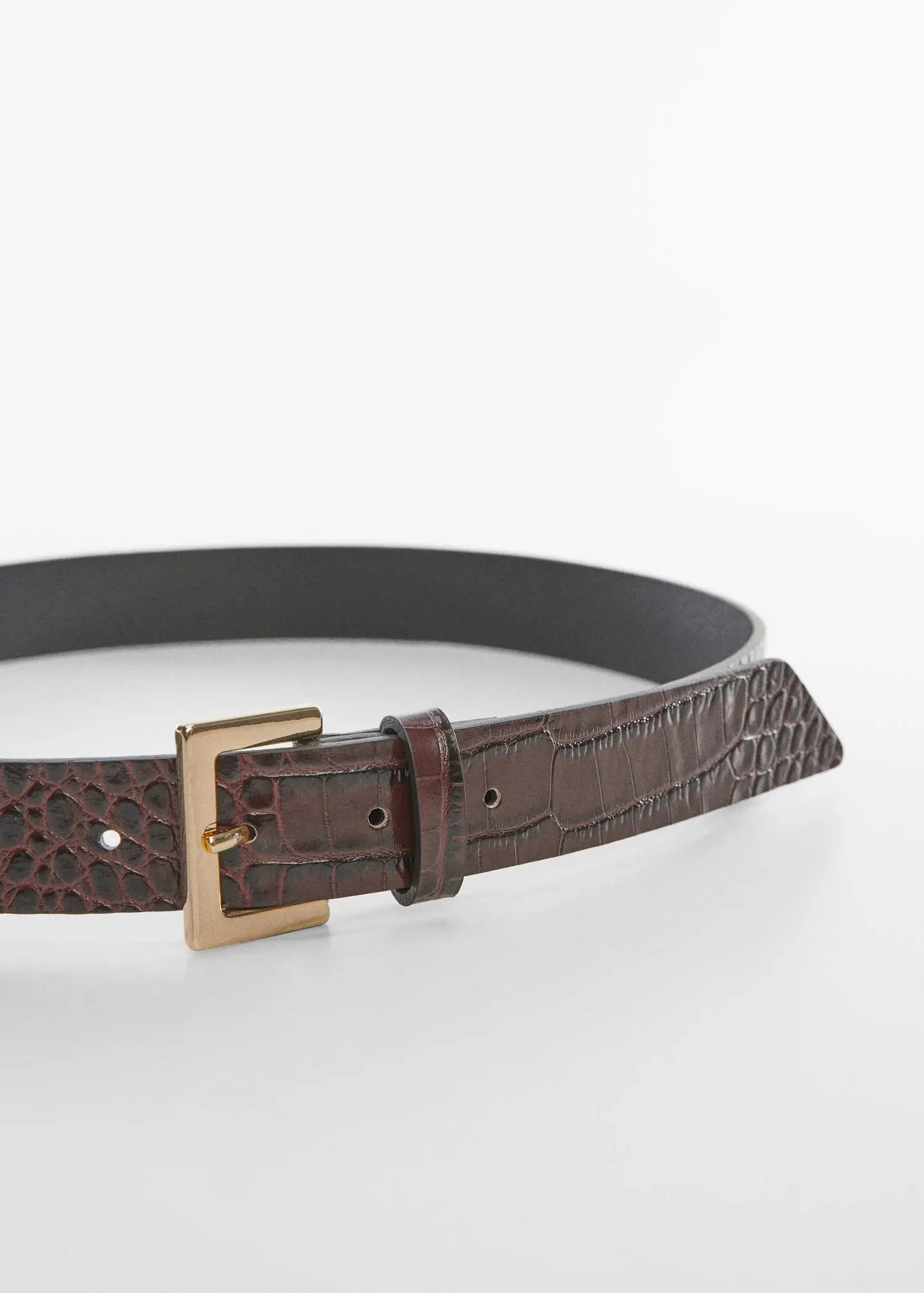 Mango Croc-effect leather belt. 1