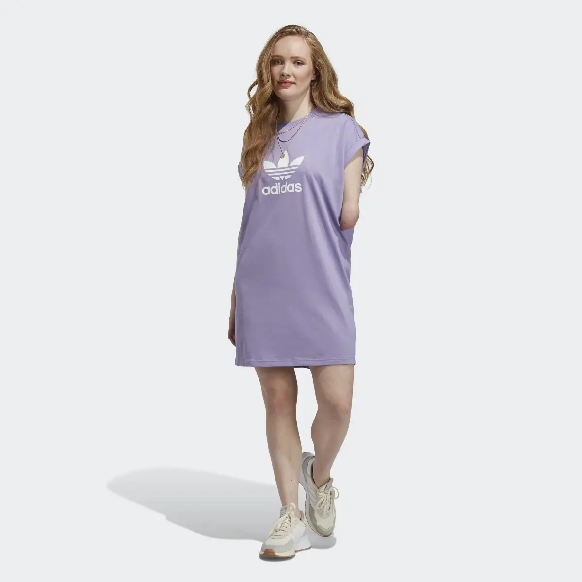 Adidas Adicolor Classics Trefoil Tee Dress. 2