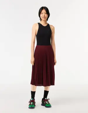 Lacoste Women’s Elasticised Waist Flowing Pleated Skirt