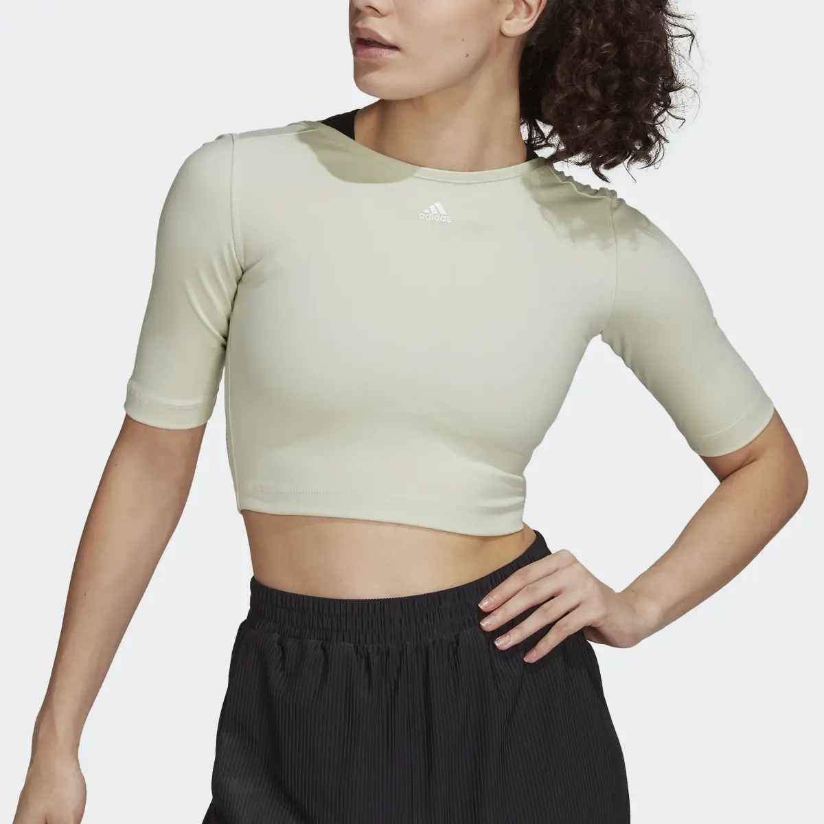 Adidas AEROREADY Studio Open-Back Top. 1