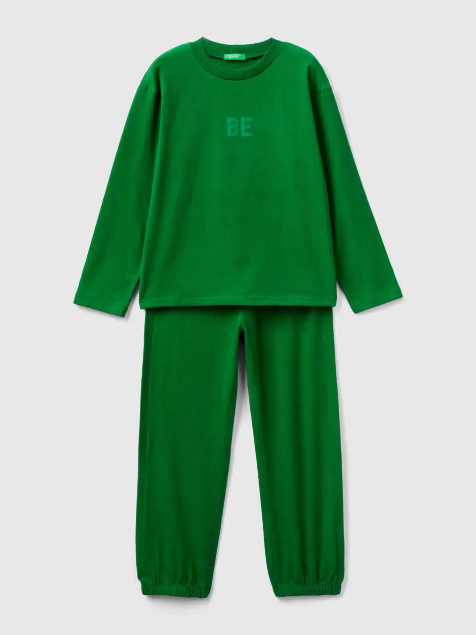 Benetton long pyjamas in warm jersey. 1