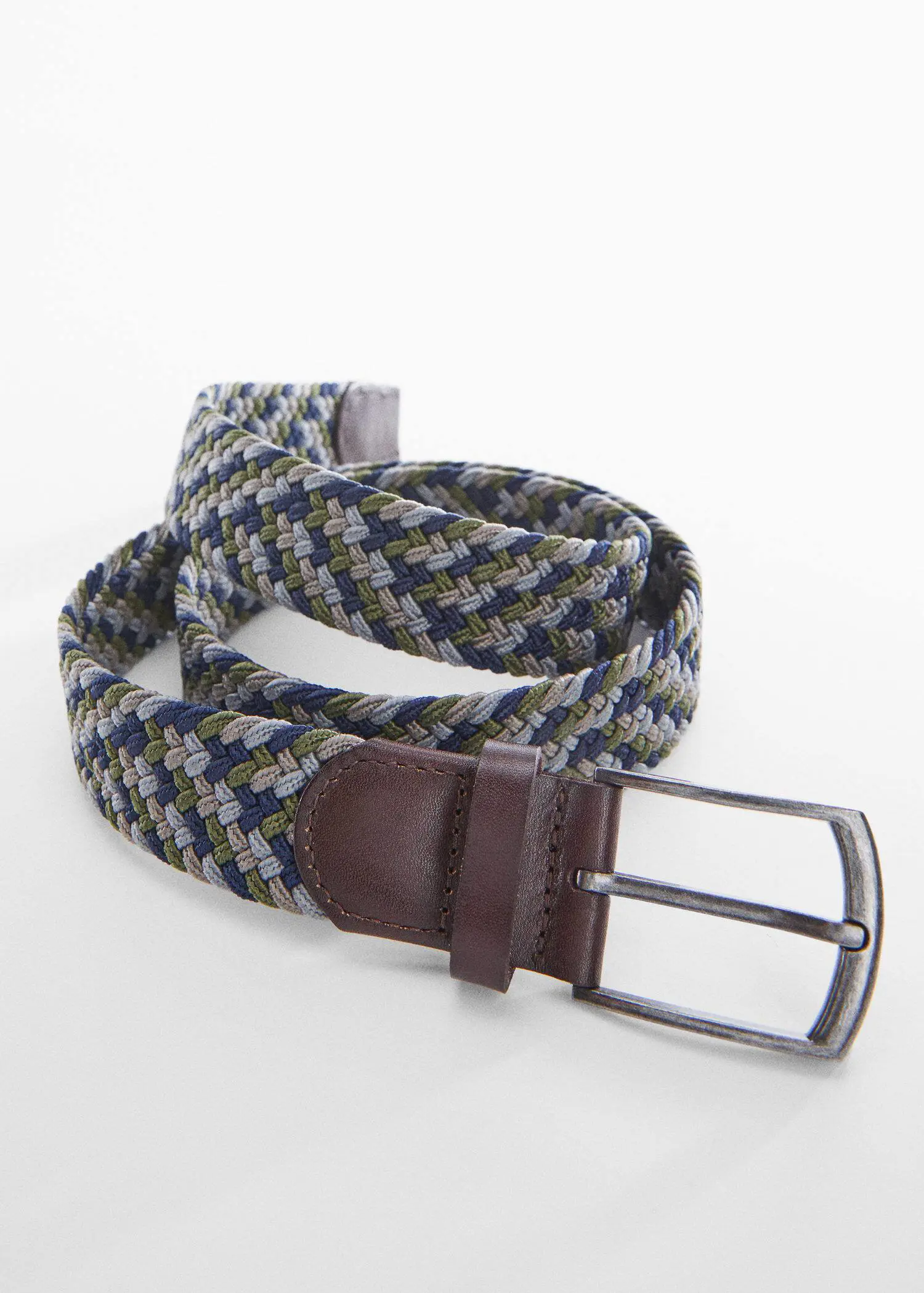 Mango Braided elastic coloured belt. 3