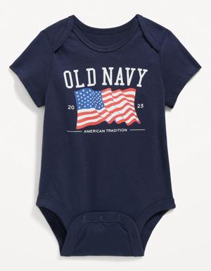 Old Navy Matching Unisex Short-Sleeve Logo-Graphic Bodysuit for Baby blue